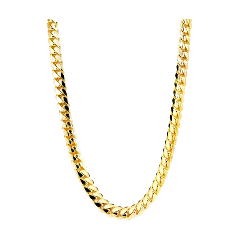 14K Gold Miami Cuban Link Chain 8mm 22"