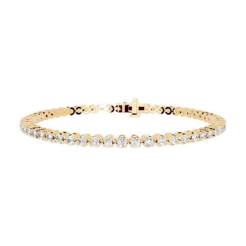 3ct Lab Diamond Tennis Bracelet, 14K