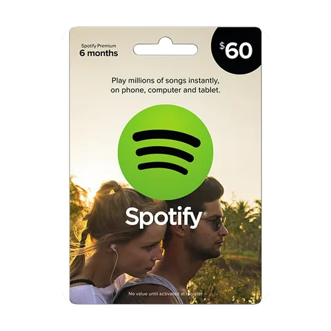 Spotify Premium Gift Card (6 months)